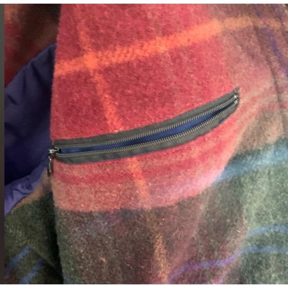 Vintage LL Bean Field Coat Mens XL Tan Canvas Plaid Wool Lined Parka Made in USA - Picture 13 of 16